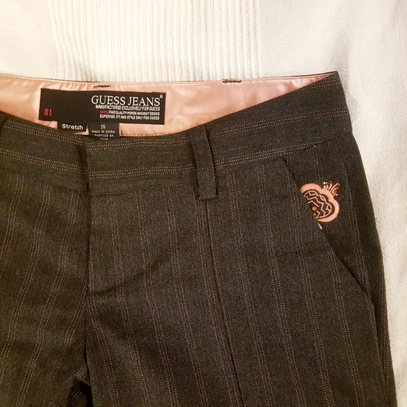 GUESS Womens Grey and Pink Dress Pants (New Condition) - 26 - Picture 4 of 10